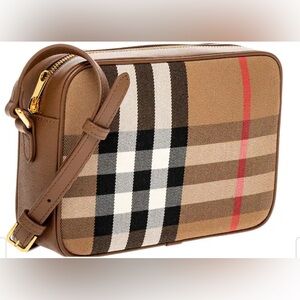 Burberry Check Camera Crossbody Bag